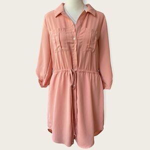 SIENNA Sky Blush Pink Shirt Dress